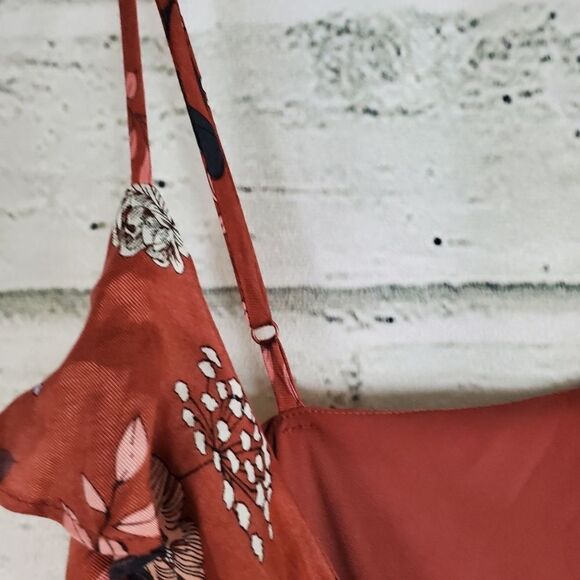 Bardot one sleeve floral faux wrap mini dress Womens Size 6 small - Picture 6 of 9